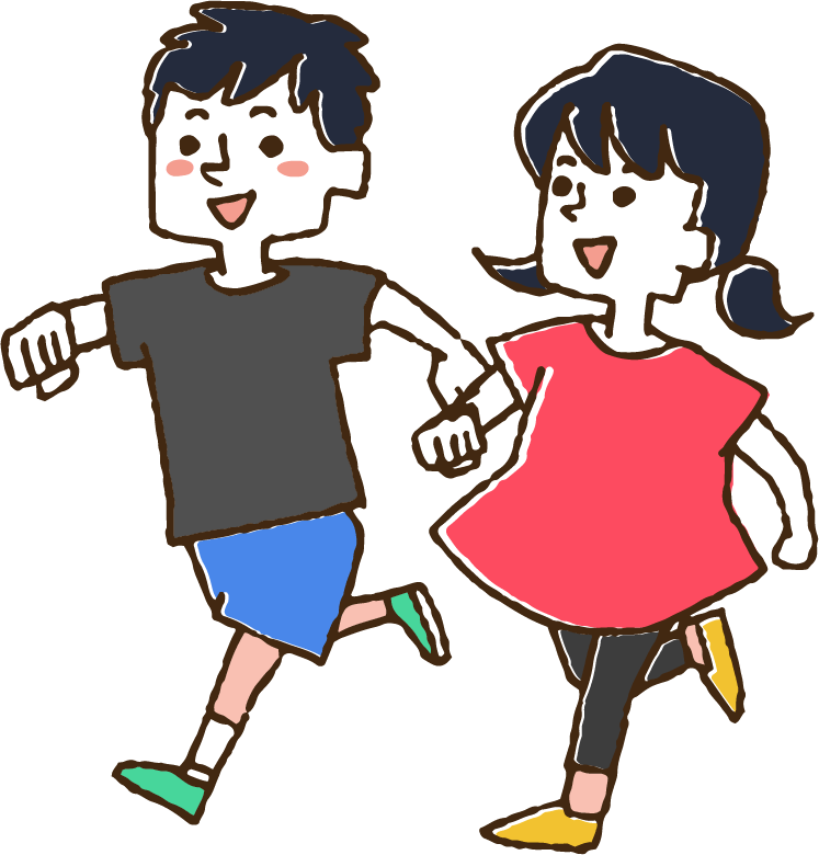 男の子と女の子のイラスト